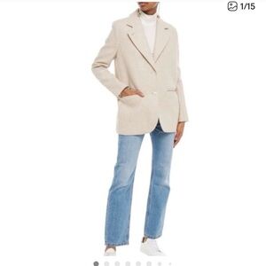 Ba&sh Bibi Wool Ecru Oversized Blazer Jacket